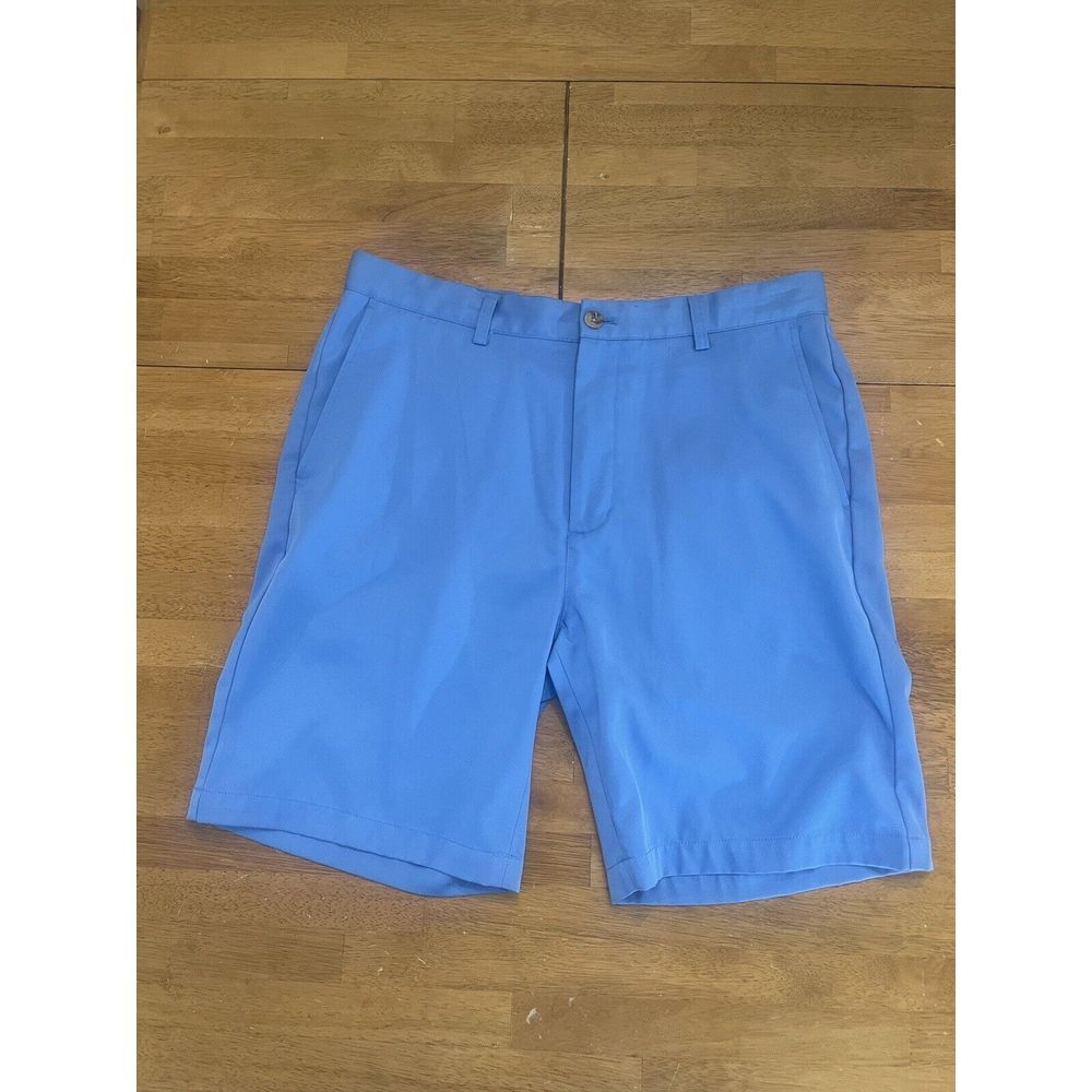Vineyard Vines Links Shorts Men's 35 Golf Flat Front Preppy Casual‎ Chino Blue